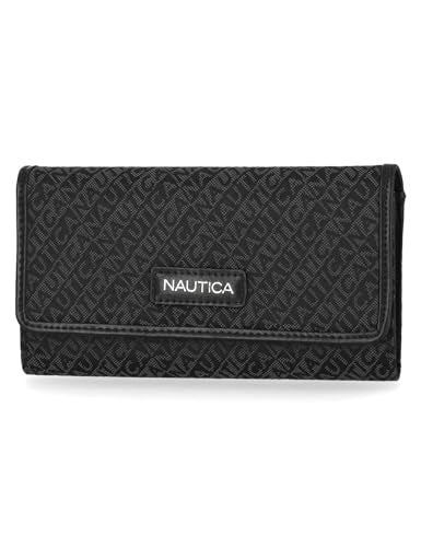 Nautica womens The Perfect Carry All Money Manager Wallet Organizer with RFID Blocking Wallet | The Perfect Carry All - color: Black Jacquard