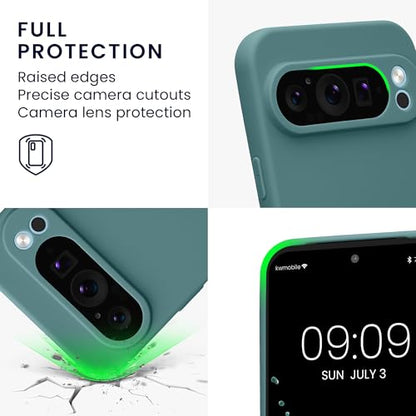 kwmobile Case Compatible with Google Pixel 9 Pro XL Case - Protective Slim TPU Phone Cover - Soft Matte Finish - Arctic Night - color: Arctic Night