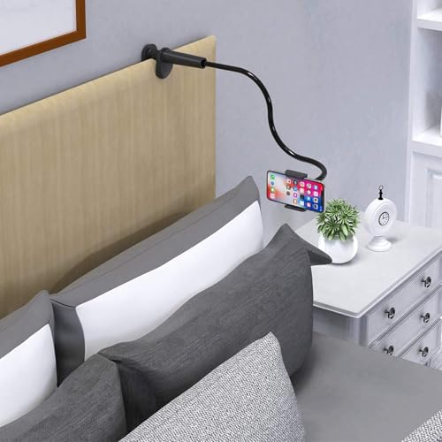 “Gooseneck Phone Holder with Clamp Mount – 360° Flexible Arm Stand for iPhone & Android, Desk Phone Mount”