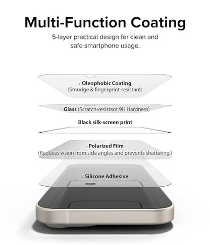 Ringke for iPhone 15 Screen Protector [Privacy Glass] - size: iPhone 15