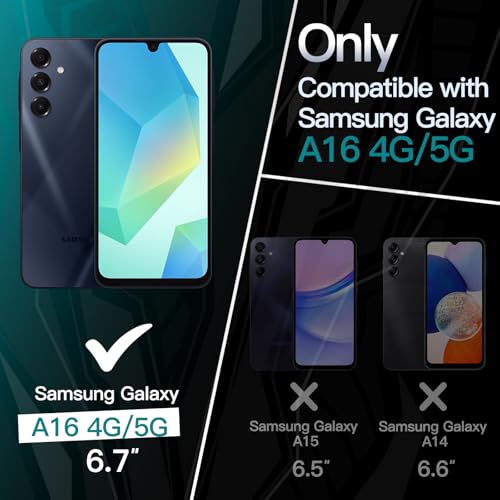 JETech Slim Case for Samsung Galaxy A16, Black | Soft TPU Design, Matte Finish, Shockproof Protection - color: Black, size: Galaxy A16