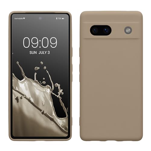 kwmobile Case Compatible with Google Pixel 7a Case - Protective Slim TPU Phone Cover - Soft Matte Finish - Cream Matte - color: cream matte