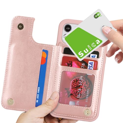 iCoverCase Compatible with iPhone 11 Pro Phone Case with Card Holder, Wallet Case for Women Men RFID Blocking PU Leather Protective Case 5.8 Inch (Rose Gold) - color: Rose Gold