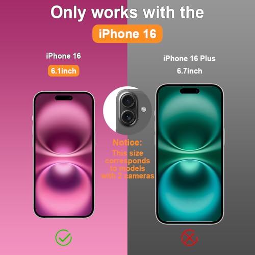 2 Pack for iPhone 16 6.1" Matte Privacy Screen Protector Anti-glare Anti-spy Tempered Glass Film Anti-fingerprint Easy Installation - size: iPhone 16