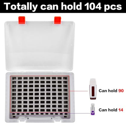 FULLCASE USB Flash Drive Case for SanDisk,for Samsung,for PNY,104-Slot - color: White