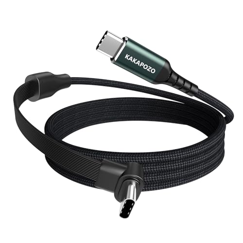 Flat USB C to USB C 90 Degree Right Angle Cable - 10FT - size: 10FT, style: USB-C to USB-C