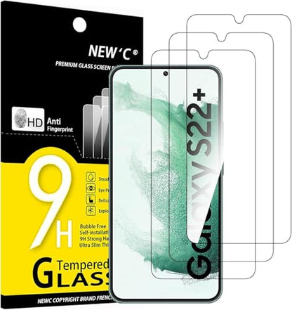 NEW'C for Samsung Galaxy S22+ (S22 Plus) Screen Protector Tempered Glass - size: S22+ 6.6 inches