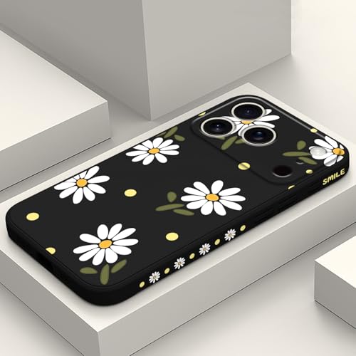 LEECG for iPhone 17 Pro Max Case, Flower Protective Bumper Slim Soft Phone Cover for iPhone 17 Pro Max 6.9 inch, Daisy Black - color: Daisy Black, size: for iPhone 17 Pro Max
