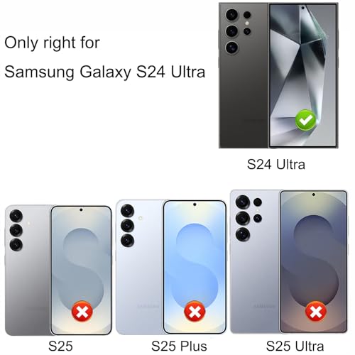 2 Pack for Samsung Galaxy S24 Ultra Matte Privacy Screen Protector Anti spy Anti Glare Film+2 Pack Camera Lens Protector