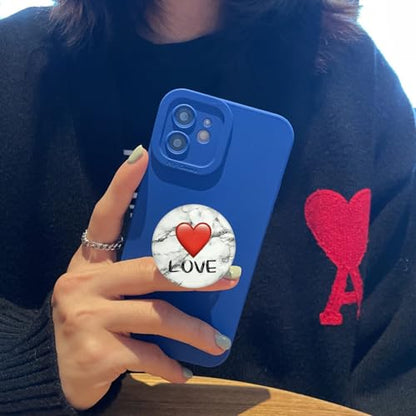 (6 Pack Cell Phone Grip,Phone Finger Foldable Holder Stand Compatible with iPhone - Love Smile Heart - color: Py006