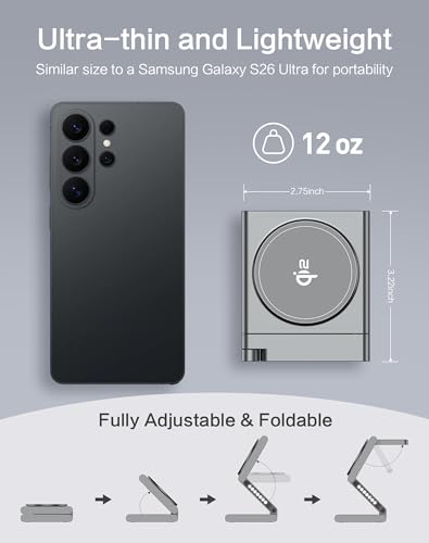 Qi2 Wireless Charging Station for Samsung Galaxy, Watch & Buds, 4 in 1 - color: Grey