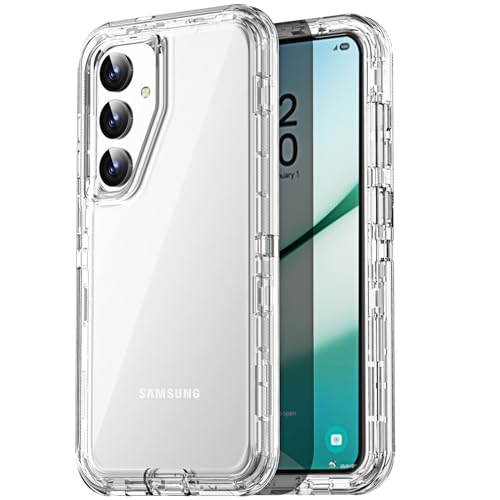 AICase for Samsung Galaxy S25 Case Clear 3 in 1 Heavy Duty Drop Protection Full Body Rugged Shockproof/Dust Proof 3-Layer Military Protective Tough Durable Cover for Samsung Galaxy S25 6.1"_1 - color: Clear, size: Samsung Galaxy S25