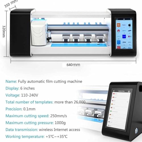 Automatic Mobile Phone Screen Protector Cutting Machine for Hydrogel TPU Protectors for Smartphones and Tablets