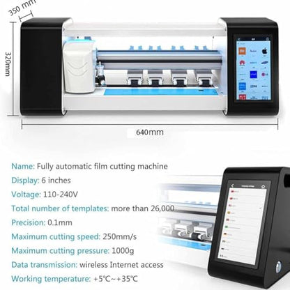 Automatic Mobile Phone Screen Protector Cutting Machine for Hydrogel TPU Protectors for Smartphones and Tablets