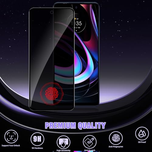 For Motorola Edge/Edge UW 2021 Privacy Screen Protector (2 Pack) - size: Motorola Edge 5G UW 2021
