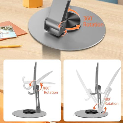 Universal Metal Cell Phone Stand, Grey - color: Grey