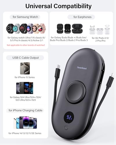 Portable Charger for Samsung Watch 8/Ultra/7/6/5 (Not for Watch 9/Ultra 2)