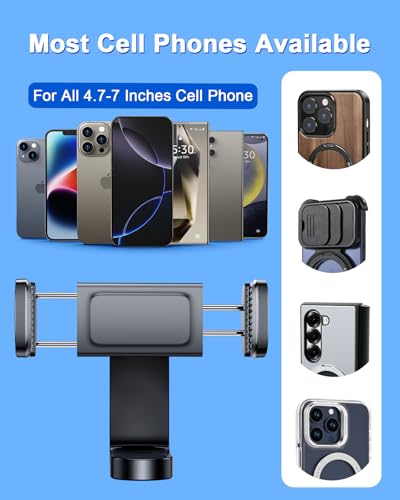 Car Phone Holder for Video Recording Vlogging Filming, Camera Fit