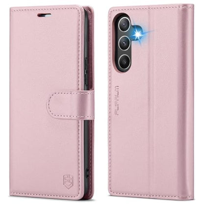 FLIPALM Wallet Case for Samsung Galaxy A37 5G, Card Holder, Pink | Card Holder, RFID Blocking, PU Leather Folio Flip, Kickstand, Protective Shockproof Cover - color: Pink