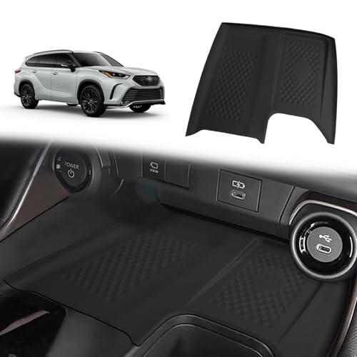 Wireless Charging Anti-Slip Mat for 2024 2025 2026 Toyota Grand Highlander, Silicone Waterproof Non-Slip & Anti-Scratch Center Console Phone Charger Protective Pad Liner Accessories