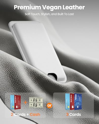 FlyReal for MagSafe Wallet, with Anti-Loss Lanyard, White - color: White