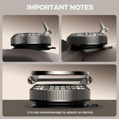 Metal Magnetic Car Phone Holder for Magsafe Phone, Dark Gray - color: Dark Gray