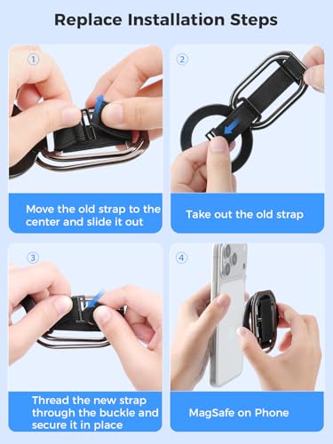 SUPERONE for Phone Grip Adjustment Finger Loop Strap, Elastic Finger Strap 5 PCS