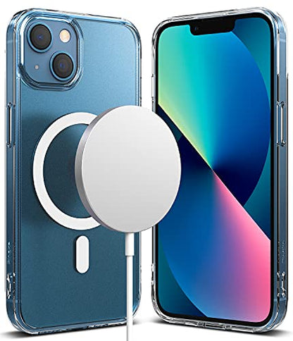 Ringke for iPhone 13 Case [Fusion Magnetic Matte Clear] | Compatible with MagSafe, Oil & Dirt Resistant, Anti-Fingerprint Technology Prevents Oily Smudges, Feels Velvety Soft - size: iPhone 13