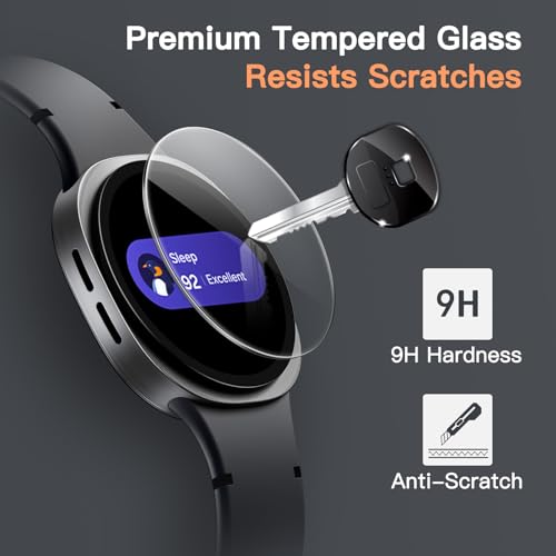 JETech Screen Protector for Samsung Galaxy Watch 9/8 40mm, 3-Pack | Tempered Glass Protection, HD Clear, Anti-Scratch Design - size: Galaxy Watch 9/8 40mm