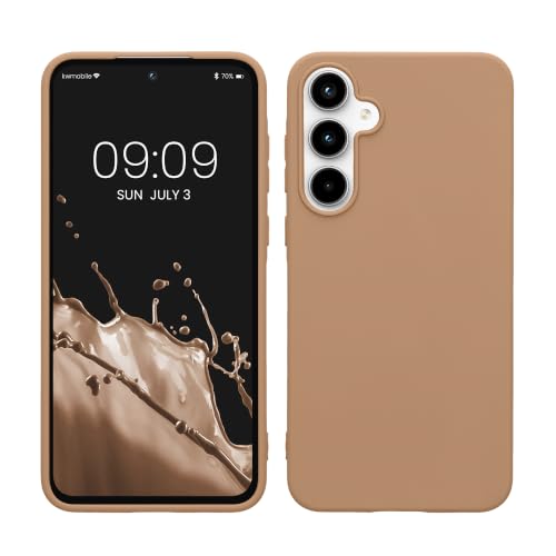 kwmobile Case Compatible with Samsung Galaxy A55 5G Case - Soft Slim Protective TPU Silicone Cover - Cappuccino - color: Cappuccino, size: Galaxy A55 5G