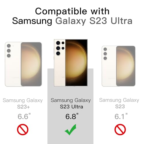 JETech Case for Samsung Galaxy S23 Ultra, Anti-Yellowing, Clear | Shockproof Protection, Scratch Resistant Hard PC Back, Durable Transparent TPU Bumper - color: Clear