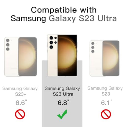 JETech Case for Samsung Galaxy S23 Ultra, Anti-Yellowing, Clear | Shockproof Protection, Scratch Resistant Hard PC Back, Durable Transparent TPU Bumper - color: Clear