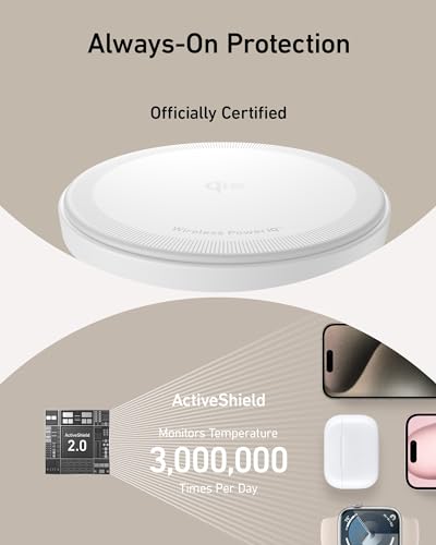 Anker MagSafe Charger Stand Compatible, iPhone 17 MagGo 3 in 1 Wireless Charging Station,Qi2 Certified 15W Wireless Charger, Desk Accessory, for iPhone 15/14/13/12 Series Apple Watch, AirPods - color: White