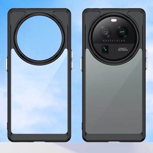 Case for Oppo Find X6 Pro Case, PGEM110 Case, Anti Yellowing Clear Hard PC Back & Soft TPU Bumper Protective Phone Cover for Oppo Find X6 Pro 5G Crystal Black