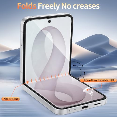 [2 Sets 6 Pack] Screen Protector for Samsung Galaxy Z Flip 8/Flip 7 - size: Z Flip 8