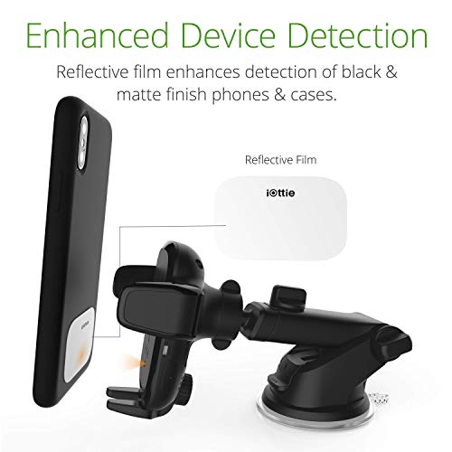iOttie Auto Sense Qi Wireless Car Charger - Automatic Clamping Dashboard Phone Mount with Wireless Charging for iPhone, Samsung Galaxy, Google Pixel, Huawei, LG, and Other Smartphones - style: Dash & Windshield