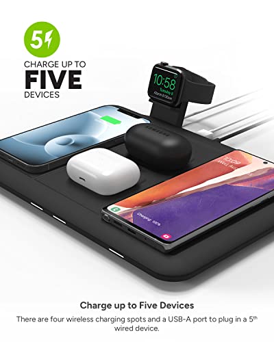 Mophie 4-in-1 Wireless Charging Mat for Apple iPhone, AirPods & Watch