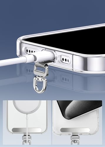 ZXZone Metal Phone Tether Tab, Anti-Scratch, Metal Phone Patch, Universal Cellphone Lanyard Pad for Full Phone Cases, 2 Pieces (XS-Silver) - color: XS-Silver