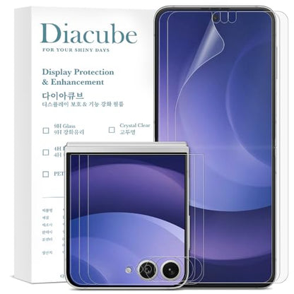 [3+3] For Samsung Galaxy Z Flip 7, EPU+TPU Anti-Glare Matte Screen Protector, 3 Pack Full Covered Inside + 3 Pack Outer Film, Anti-Fingerprint, Self-Healing, Easy Installation with Alignment Tool - size: Galaxy Z Flip 7