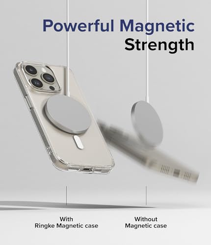 Ringke for iPhone 15 Pro Max Case [Fusion Magnetic Matte Clear] | Compatible with MagSafe, Oil & Dirt Resistant, Anti-Fingerprint Technology Prevents Oily Smudges, Feels Velvety Soft - size: iPhone 15 Pro Max
