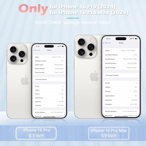 imluckies for iPhone 16 Pro - iPhone 16 Pro Max Camera Lens Protector, AR+AF Tempered Glass, 9H Ultra-Tough Metal Individual Lens Cover, HD Clear Camera Accessories - Glitter White Titanium - color: Glitter White Titanium