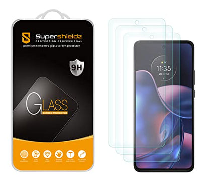 Supershieldz (3 Pack) Designed for Motorola Edge (2022) Tempered Glass Screen Protector, Anti Scratch, Bubble Free