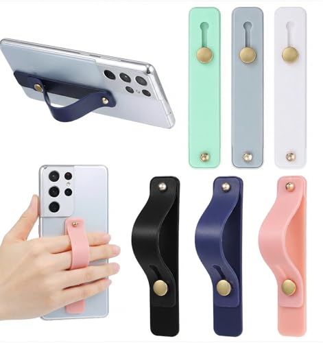6 Pcs 4-Inch Silicone Phone Strap, Universal Phone Strap Phones Case Grip