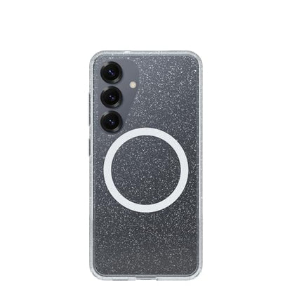 OtterBox Samsung Galaxy S25 Symmetry Series Clear Magnet Case - Stardust Clear/Glitter - color: Stardust, style: Samsung Galaxy S25