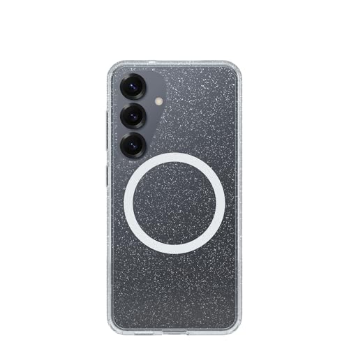 OtterBox Samsung Galaxy S25 Symmetry Series Clear Magnet Case - Stardust Clear/Glitter - color: Stardust, style: Samsung Galaxy S25