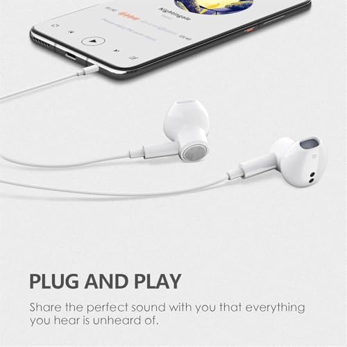 2Pack Wired Earbuds, with Microphone and Volume Control,3.5mm in-Ear Earphones/Headphones/Headset with Noise cancelling and Deep bass Compatible with iPhone/iPad/ tablet/Android/Laptops/PC (White)