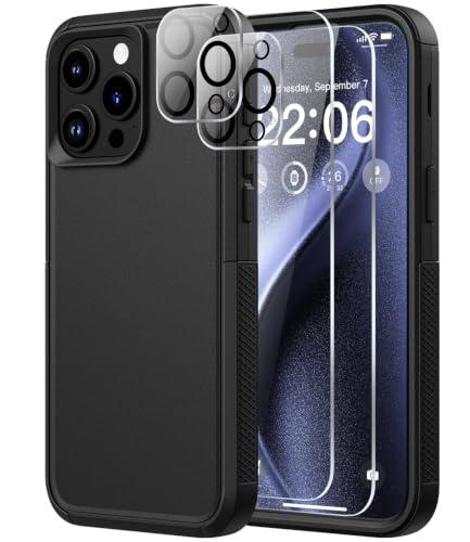 Diverbox for iPhone 15 Pro Max Case - [Compatible with MagSafe] [with Screen Protector ] [Shockproof] [Dropproof] Heavy Duty Protection Phone Case for iPhone 15 Pro Max (Black) - color: Black, size: iPhone 15 Pro Max