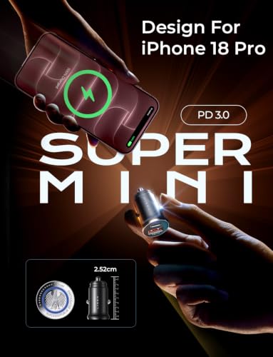 LISEN 69W Mini Cigarette Lighter Adapter Car Charger USB C Fast Charging - color: Black, size: 1 Pack