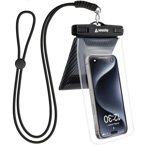 Universal Waterproof Phone Pouch [Double Space] IPX8 Dry Bag with Lanyard for iPhone 16 15 14 13 12 Pro Max XS XR X Galaxy S25 S24 S23 Ultra, Fit All Phones Up to 8'', Black - color: Black