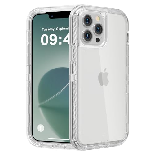 Follaroma for iPhone 12 Pro Max Case, 6.7 inch, Crystal Clear | Heavy Duty Shockproof Protection Phone Cases, Anti-Drop, Military Grade Dual Layer Transparent Rugged Protective Cover - color: Clear, size: iPhone 12 Pro Max 6.7‘’